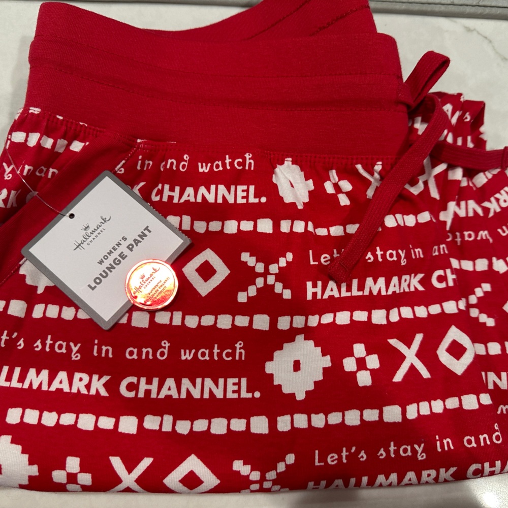 NWT Hallmark Let’s Stay In and Watch Hallmark Channel Lounge Pants